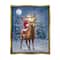 Stupell Industries Santa Riding Reindeer Landscape Framed Floater Canvas Wall Art